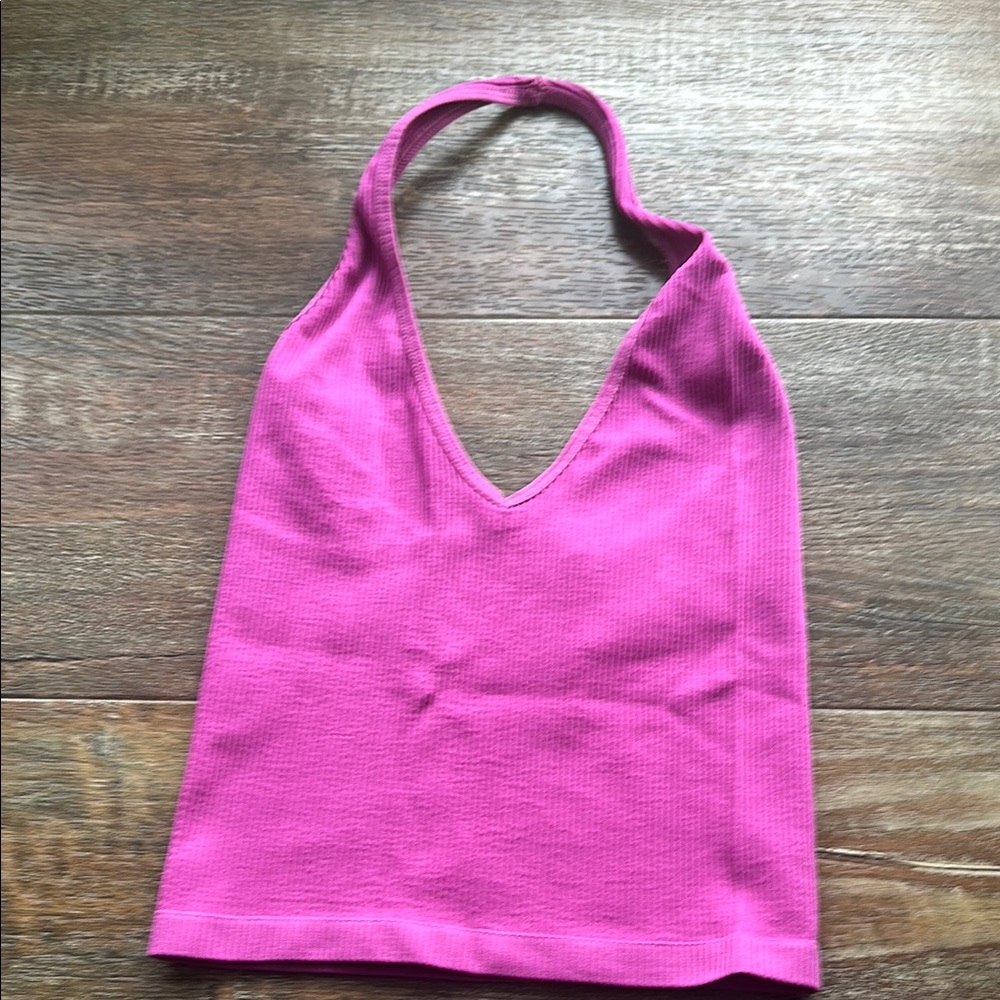 Urban Outfitters Pink Halter Backless Tank Top